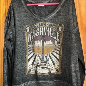 Maurice’s 2x Gray Nashville Graphic Sweatshirt
